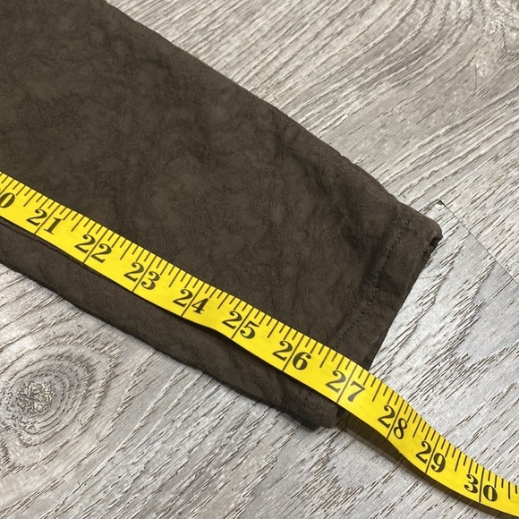 PILCRO AND THE LETTERPRESS SERIF TEXTURED SKINNY PANTS IN BROWN Women’s SZ 27 - Picture 11 of 12